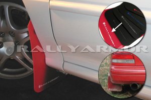 Subaru Impreza Mud Flap Kit - Rally Armor - UR Red Flap/White Logo - Red - `93-`01 Subaru Impreza Mud Flap Kit - Rally Armor - UR Red Flap/White Logo - Red - `93-`01